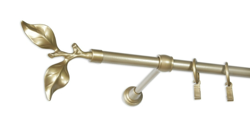 Leon d16 karnis szett, levél végzáró, egysoros 250 cm, antik sárgaréz