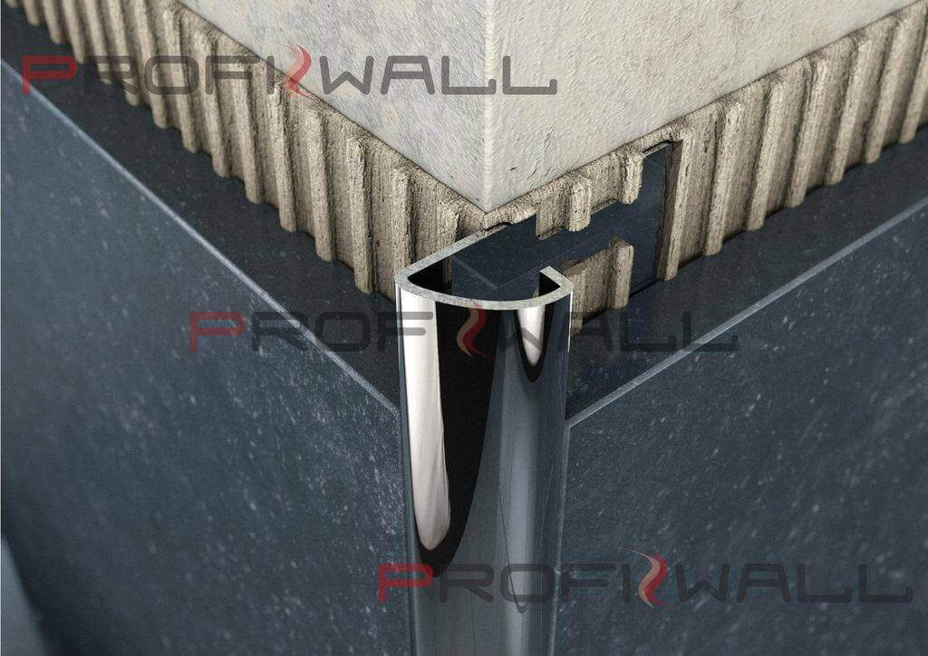 ACÉL C 12,5mm profil ProfiWall 2,5M rozsdamentes acél - fényes
