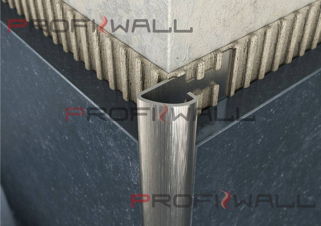 ACÉL C 12,5mm profil ProfiWall 2,5M rozsdamentes szálcsiszolt acél