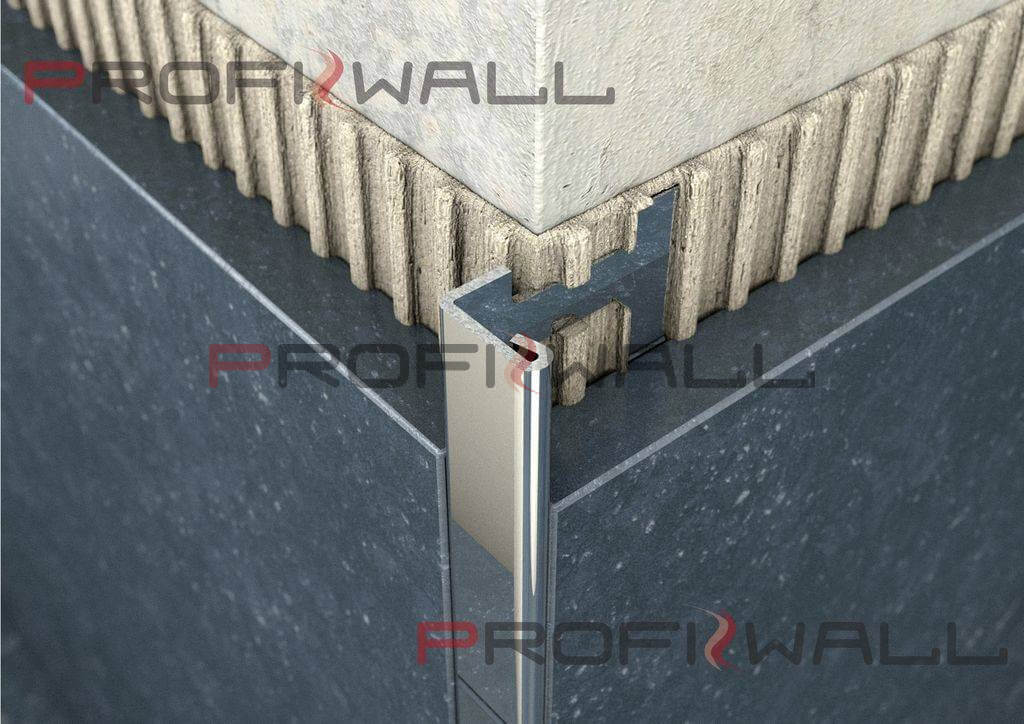 ACÉL L 12,5mm profil ProfiWall 2,5M rozsdamentes acél - fényes
