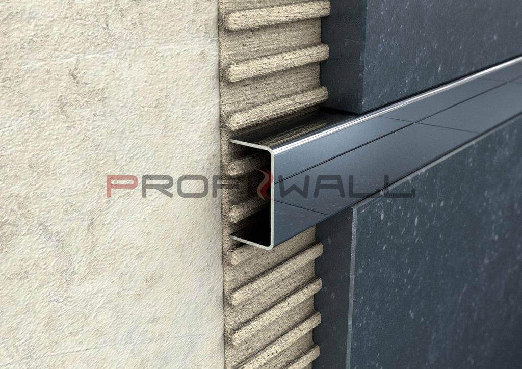 ACÉL listello 23mm profil magasfényű 2,44M ProfiWall