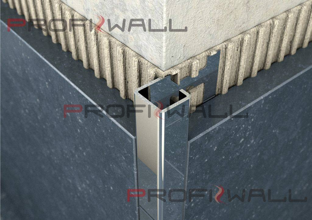 ACÉL NÉGYZET 10mm profil ProfiWall 2,5M rozsdamentes acél - fényes
