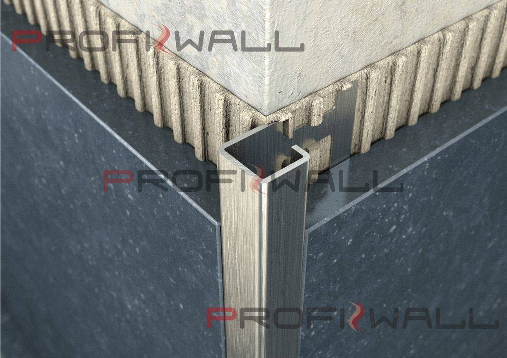ACÉL NÉGYZET 12,5mm profil ProfiWall 2,5M rozsdamentes acél - szálcsiszolt