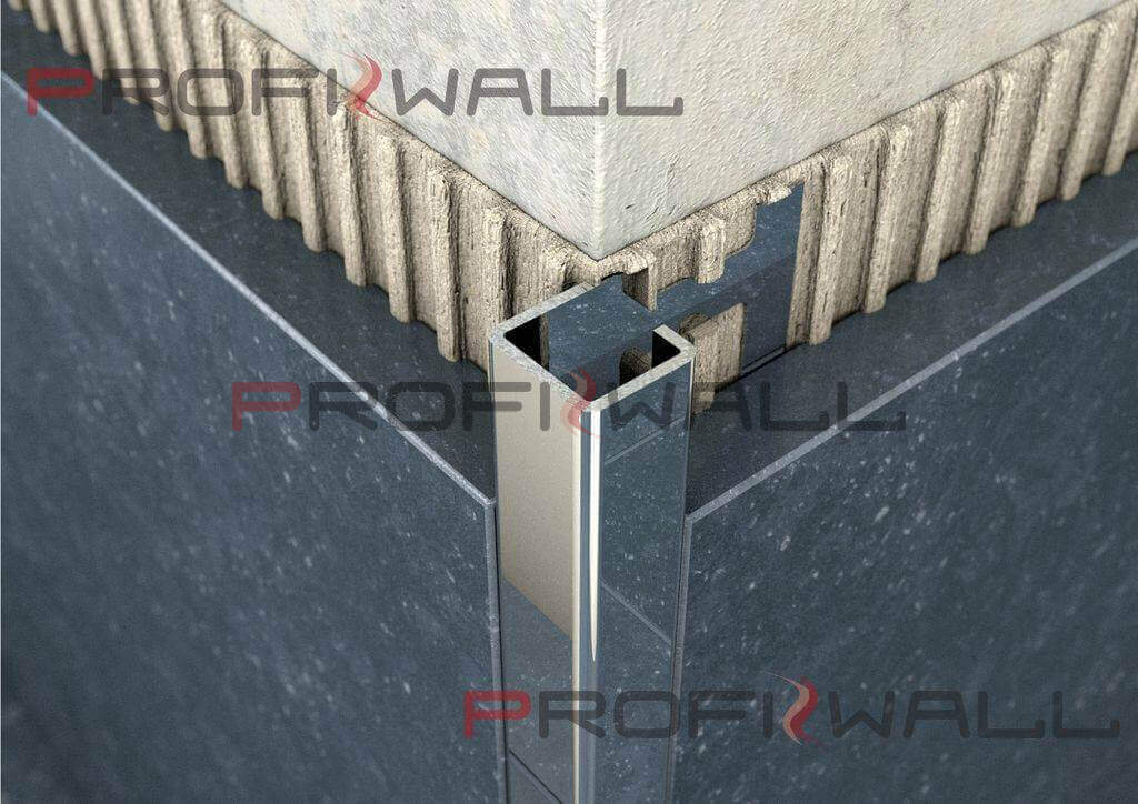 ACÉL NÉGYZET 8mm profil ProfiWall 2,5M rozsdamentes acél - fényes