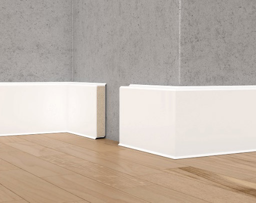 CUBU-flex szegőléc 2,5M fehér 80mm RAL9003 brilliáns fehér